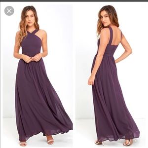 Lulus ‘Air of Romance’ dusty purple maxi dress